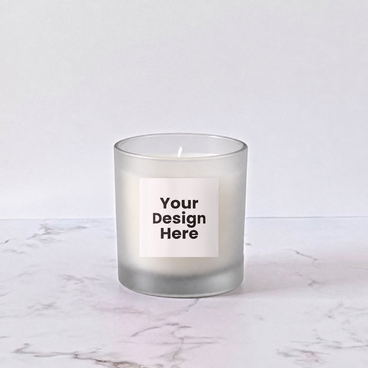 9 Oz White Frosted Private Label Candles (12 Candles)