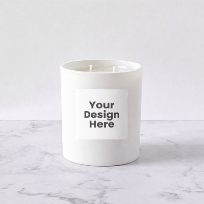 Private Label Candles by Velavida Candles 14 Oz White Matte Private Label Candles (12 Candles)