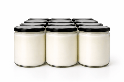 Starting at $10.75 per candle Candles 16 oz Bulk Candles- 12 Pack Clear Jar with Black Lid